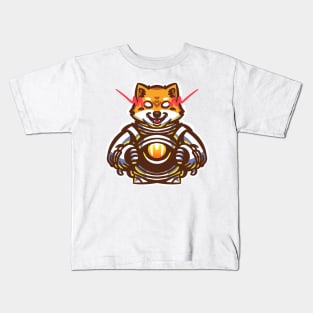 shiba inu astronaut Kids T-Shirt